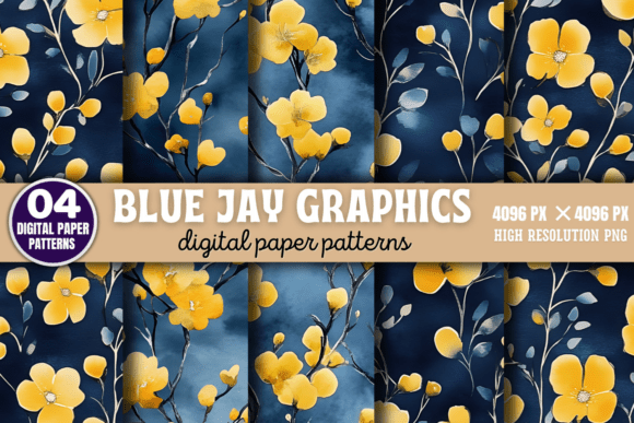Blue Jay Graphics Patterns 1: A Mini Bundle for Creative Projects