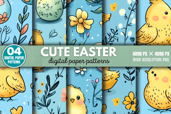 Cute Easter Patterns Digital Pattern 6: A Versatile Tool for Springtime Creativity