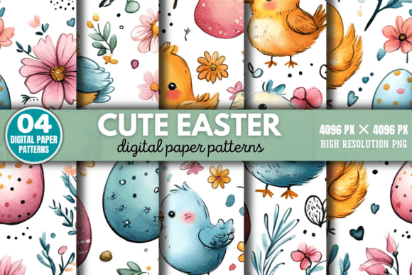 Cute Easter Patterns Digital Pattern 9: A Versatile Addition to Your Creative Workflow