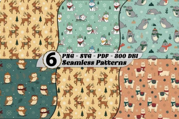 Cute Winter Animals Seamless Patterns: A Creative Tool for Modern Designers