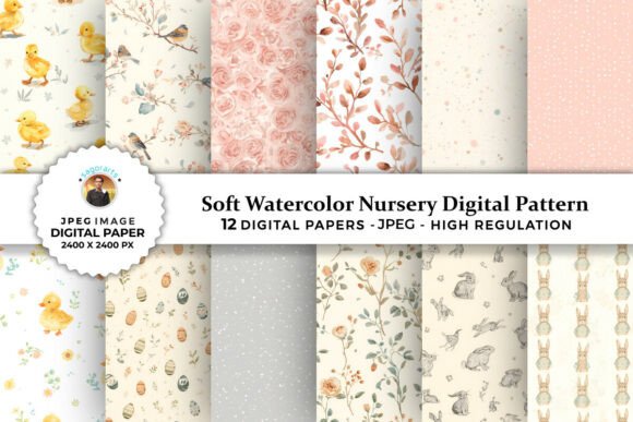 Evaluating Soft Watercolor Nursery Digital Patterns for Personalized Craft Projects