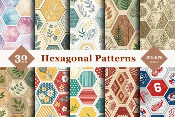 Hexagonal Seamless Patterns 06: A Strategic Asset for Contemporary Design and Branding