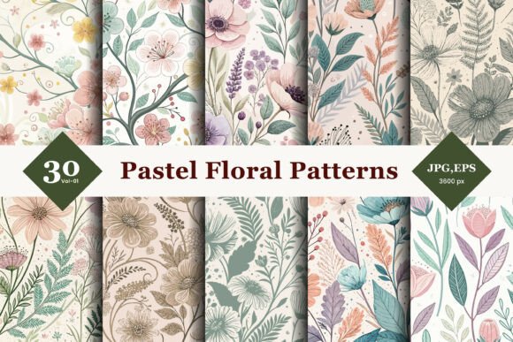 Pastel Floral Seamless Patterns 01: A Comprehensive Guide to Elegant Design Assets