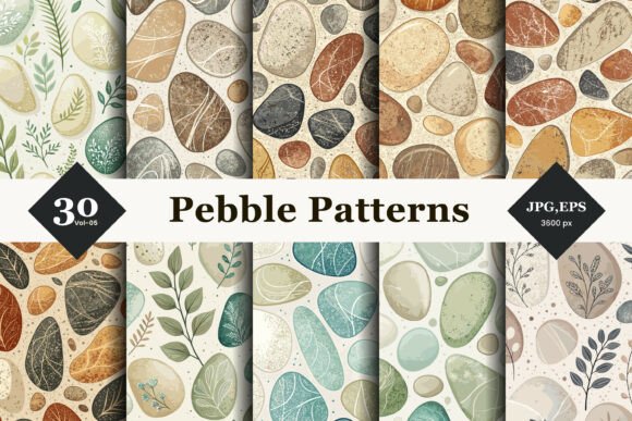 Pebble Seamless Patterns 05: Bridging Nature’s Calm with Modern Design Needs