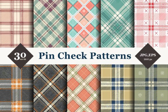 Pin Check Seamless Patterns 06: Elevating Design Versatility with Classic Precision