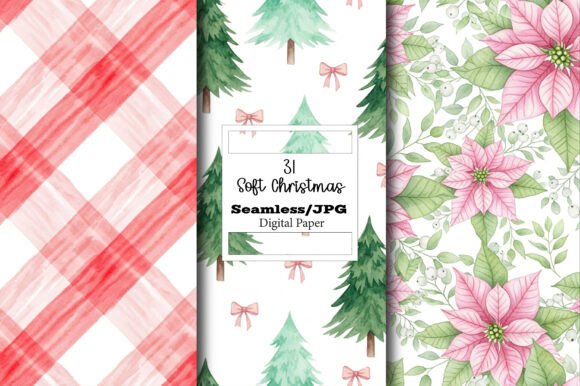 Soft Christmas Seamless Patterns: A Versatile Design Asset for Creative Projects