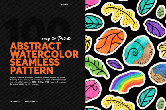The Art of Organic Abstract Watercolor: Elevating Design with Hand-Painted Seamless Patterns