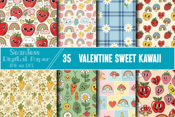 Valentine Sweet Kawaii Patterns: A Strategic Asset for Creative Branding and Personal Projects