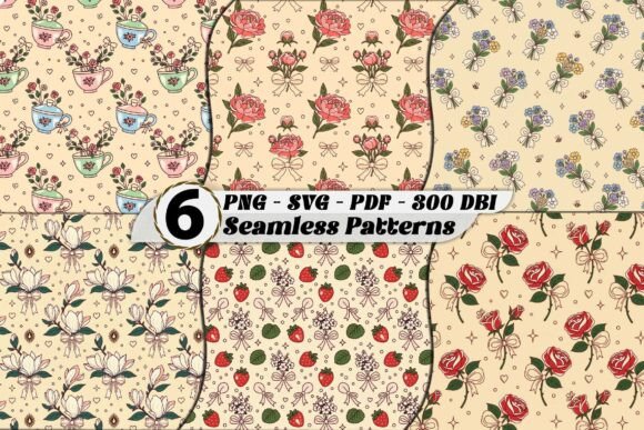 Vintage Floral Kawaii Bundle Patterns: A Creative Resource for Designers and Crafters