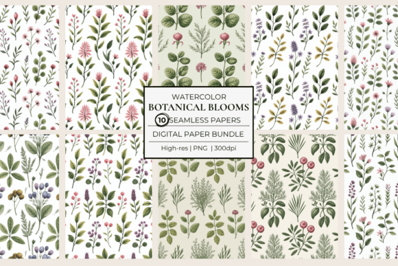 Watercolor Botanical Blooms Patterns: A Guide to Choosing and Using Them Effectively