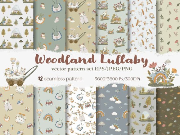 Woodland Lullaby Vector Patterns: A Thoughtful Tool for Creative Professionals